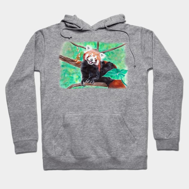 Red Panda Hoodie by lucafon18